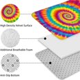 thumbnail image 5 of Rainbow Tie Dye Spiral Dot Pattern Bathroom Rugs Sets 3 Piece,Toilet Cover Set,Absorbent Non Slip Bathroom Mats Sets with U-Shaped Contour Rug Toilet Rug Set, 5 of 5