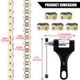 thumbnail image 2 of Cadena para moto DYC 420 Gold, 132 eslabones con rompecadenas, 2 of 6