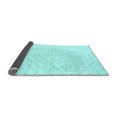 thumbnail image 2 of Ahgly Company Indoor Round Solid Light Blue Modern Area Rugs, 4' Round, 2 of 4