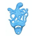 thumbnail image 2 of Hampton Nautical Dark Blue Whitewashed Cast Iron Wall Mounted Octopus Bottle Opener, 2 of 7