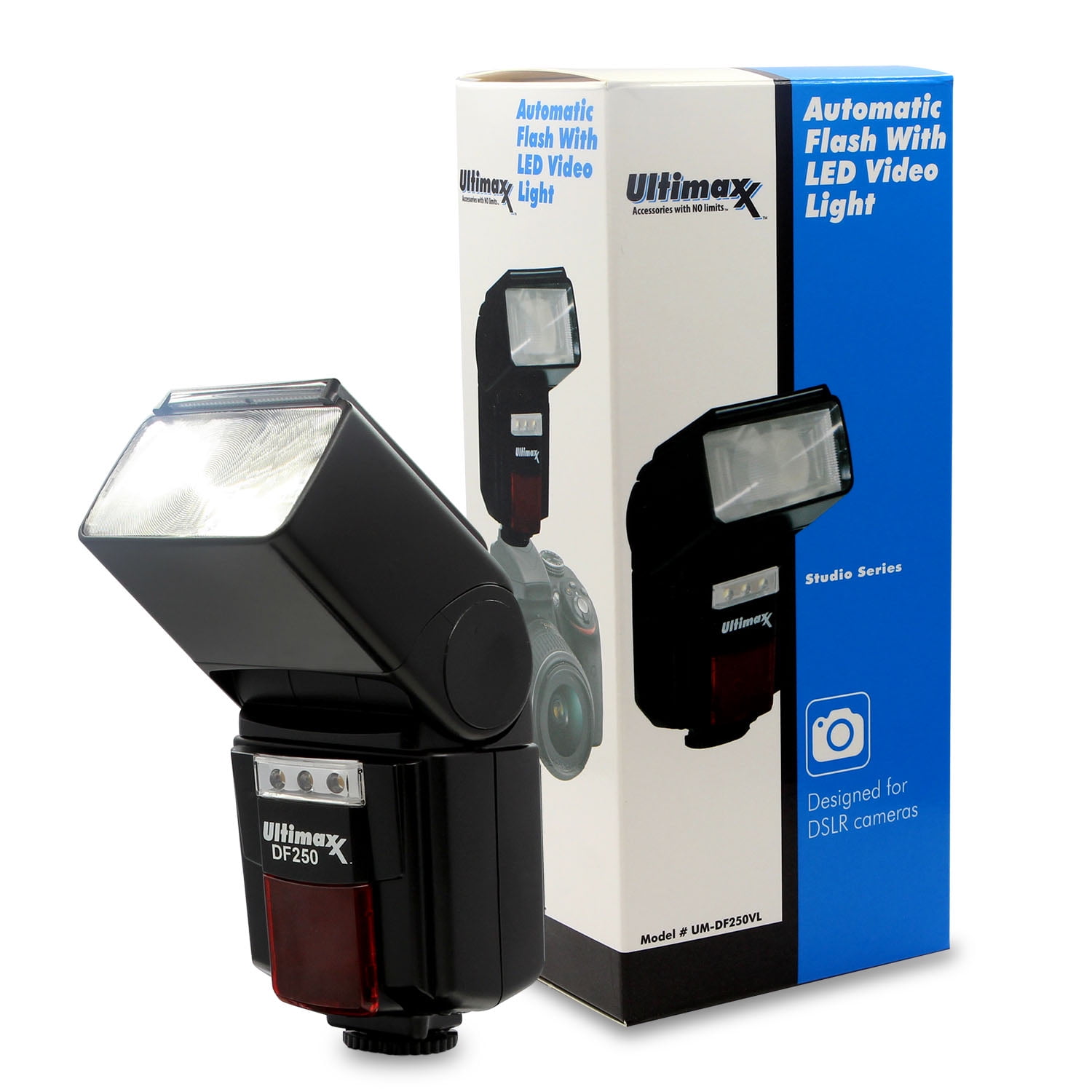 Ultimaxx Universal High Power Automatic Flash with LED Video Light for DSLR Digital Cameras Ultimaxx Universal High Power Automatic Flash with LED Video Light for DSLR Digital Cameras