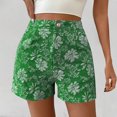 thumbnail image 4 of WRKEKC Womens Floral Shorts, Summer Trendy Shorts for Women, Women's Casual Textured Retro Floral High-Waisted Straight Shorts with Pockets, 4 of 7