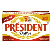 President Imported Unsalted Butter Bar, 7 oz, 1 Count (Refrigerated) (Full)