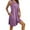 Purple, variant on Pvkarhg Casual Pleated Front Nightgown for Women Solid Colour Sleeveless Dress with Pockets Loose Comfy Round Neck House Nightdress