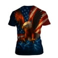 thumbnail image 2 of Rebaike Bald Eagle T-shirt for Men American Flag Graphic Tee Shirt, 2 of 7