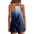 thumbnail image 2 of Navy Women Gradient Loose Fit Dresses Vneck Dresses for Women Sleeveless Slip Mini Petite Beach Casual Hawaiian Tropical Fall Summer Dresses 2025 Soft Comfy Clothing XXL, 2 of 4
