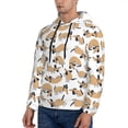 thumbnail image 3 of Fotbe Men's Hoodie with Dachshund Dog Puppy Pattern - Kangaroo Pocket Pullover Hooded Sweatshirt, Perfect for Daily Wear, Travel, and Home-Medium, 3 of 7