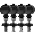 thumbnail image 1 of Shisuyan 4pcs String Tuning Pegs Keys Tuners Machine Head Pin Set for Ukulele Friction Tuners Parts White with Plastic Button (Black Chromium), 1 of 8