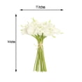thumbnail image 2 of Efavormart 20 Pack 14" Tall Artificial Calla Lily Flowers Real Touch Single Stem Calla Lilies -  White, 2 of 10
