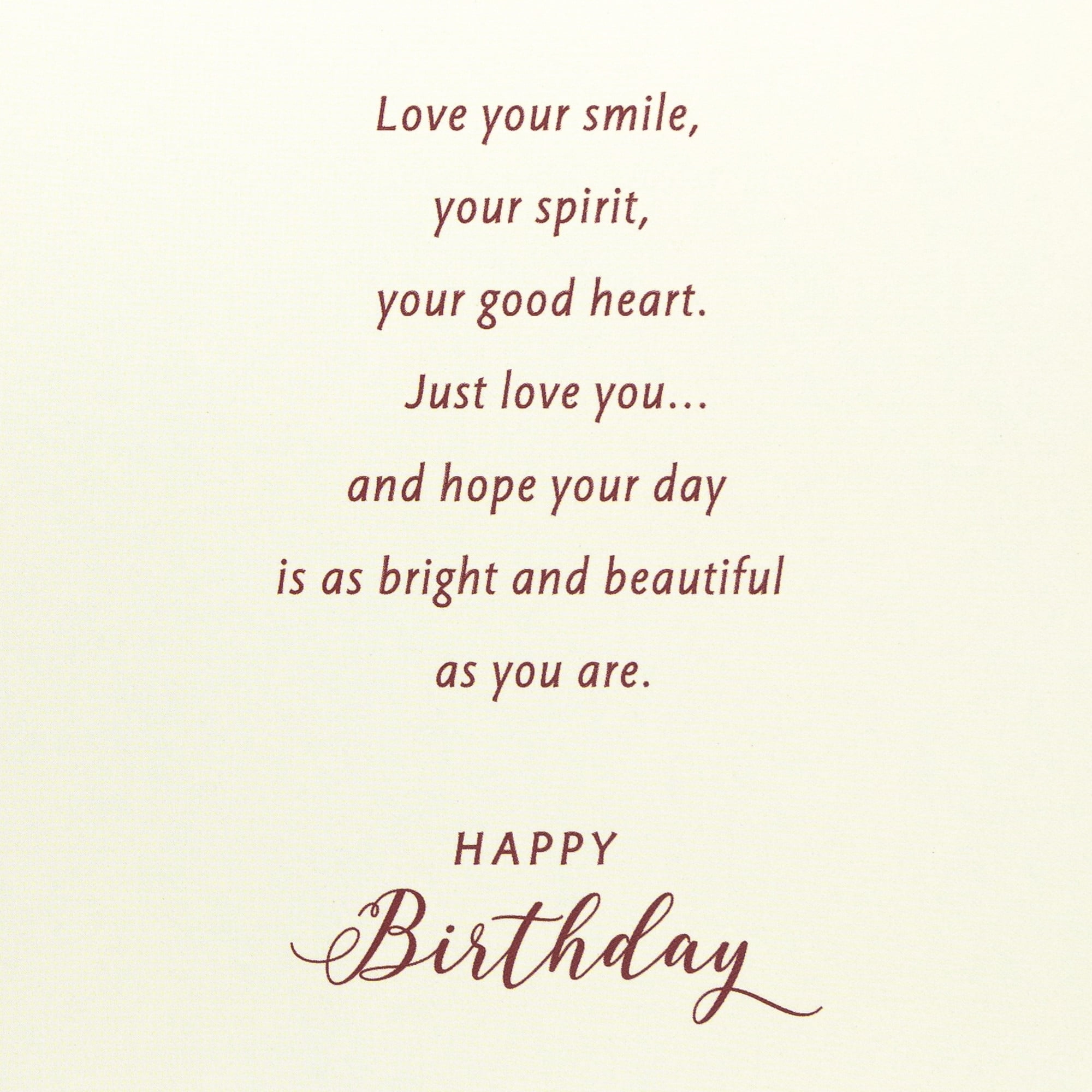 Hallmark Birthday Card for Niece (Love Your Smile, Spirit, Heart)