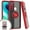 Red, variant on GSA Matte Hybrid Case Ring Stand for Motorola Moto G Fast - Red