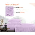 thumbnail image 2 of SGI Bedding 600 TC Egyptian Cotton Bed Sheet Set - Texas King Size Sheets 600 Count Sheets Soft, Durable Sheets Cotton Sheets in 600 TC 15" Deep, Lilac Solid, 2 of 8