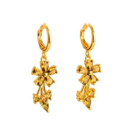 DESIGNICE 2026 New Earrings Unique Pear Shaped Zirconia Stud Earrings for Women 18K Gold Plating Design Earrings for Women Gold for Parties Weddings Evening Wear Special Occasions Gifting Daily Use