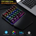 thumbnail image 2 of HXSJ J100 Teclado profesional para juegos de una sola mano de 35 teclas con reemplazo con HXSJ Teclado, 2 of 6
