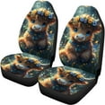 thumbnail image 5 of Pzuqiu Highland Cow in Forest Car Seat Covers Set Breathable Front and Rear Split Bench Seat Covers Full Surround Automotive Vehicle Cushion Cover for Cars Truck Vans Universal Fit Set, 5 of 7