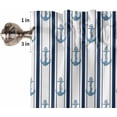 thumbnail image 5 of Nautical Anchor Kitchen Curtain 2 Panels Tiers Curtains 36 Inch Length, Curtains Rod Pocket Curtains Window Drapes Treatment Window Cafe Curtains Black White Geometric Stripes Rope 55x36, 5 of 5