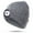 Gray, variant on Kids LED Beanie Hat with Light, Gifts for Children Boys Girls Winter Soft Knitted Warm Lighted Hat USB Rechargeable 4 LED High Brightness Headlamp Cap (Black)