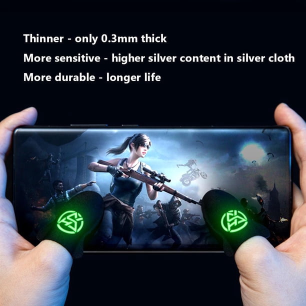 2 uds cubierta de dedo antideslizante luminoso controlador de juego pulgar guantes para PUBG Mobile Likrtyny Para estrenar