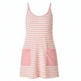 thumbnail image 3 of Dvprdro Womens Summer Striped Contrast Spaghetti Strap Pockets Loose A Line Mini Dress Casual Beach, 3 of 7