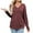 Wine, variant on Ltctricy Women's T Shirts Long Sleeve V Neck Side Ruched Solid Color Loose Tunic Tops Dressy Casual Tee Blouses(Green,X-Large)