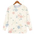 thumbnail image 6 of Kaondbfi Soft and Graceful Floral Print Sweatshirts for Women Fall Fashion Round Neck Pullover Tops Womens Loose Fit Long Sleeve Hoodless, 6 of 9