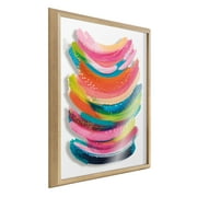 Kate and Laurel Blake Bright Abstract Framed Printed Acrylic Wall Art by Jessi Raulet of Ettavee, 24x32 Natural, Beautiful Modern Abstract Wall Art For Home