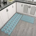 thumbnail image 2 of Light Blue Christmas Snowman Pattern Kitchen Rugs Sets Of 2,Anti Fatigue Kitchen Mat Rugs Non Slip Washable,Decorative Kitchen Floor Mats for Kitchen,Sink,Laundry,17"x30"+17"x47", 2 of 7