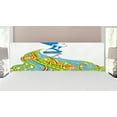 thumbnail image 1 of Egyptian Print Headboard, Contemporary Illustration of Egyptian Woman Pharaoh with Her Crown Queen, Upholstered Decorative Metal Bed Headboard with Memory Foam, King Size, Multicolor, by Ambesonne, 1 of 4