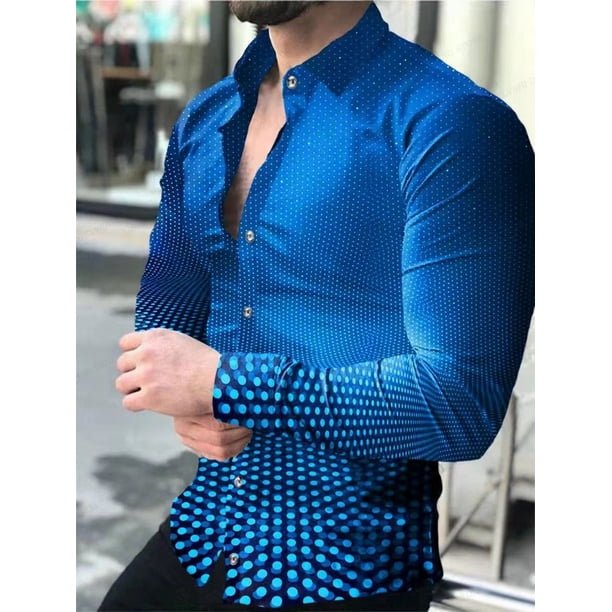 Camisas hawaianas con estampado de leopardo para hombre, camisa de moda para hombre, blusa de manga larga, blusa playera con solapa, ropa para hombre, camisa Voion con cuello vuelto para adolescentes