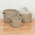 thumbnail image 4 of Colonial Mills Carson Carrington Ladnivare Indoor Natural Wool Eco-Friendly Soft Braided Basket Beige 18"x18"x14", 4 of 5