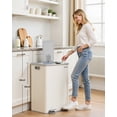 thumbnail image 3 of 2 x 8 Gallon Kitchen Trash Can, Step Garbage Can Stainless Steel, Trash and Recycle Bin for Kitchen, Dual Compartment Recycling, 3 of 9