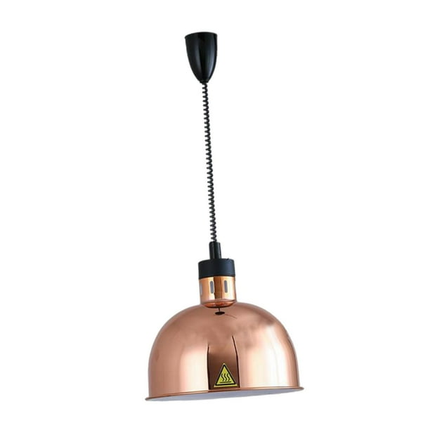 Lámpara de calentamiento de buffet Lámpara de calentamiento de buffet para comida caliente Cafetería Pollo frito Oro rosa
