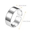 thumbnail image 3 of OULII 3Pcs Statement Ring Durable Alloy Minimalist Finger Rings for Men, 3 of 5