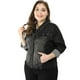 thumbnail image 2 of ChaqueDe MezclilDeshilachaCon Frente Lavado Clásico PaMujer De TalGrande Negro 4X, 2 of 6
