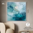 thumbnail image 4 of Celeste Swirls II Canvas Print Coastal Abstract Art by Art Remedy, White Frame, 40 x 40, 4 of 6