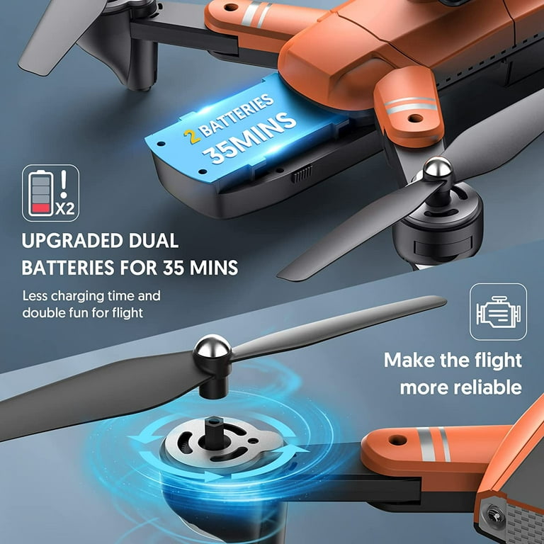 PLUSBRAVO RC Mini Drone with Camera for Kids Adults 4k Quadcopter FPV Video  HD Camera Drones for Beginners