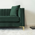 thumbnail image 6 of Pemberly Row Mid-Century Modern Tight Back Velvet Sofa in Green, 6 of 11