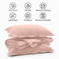 thumbnail image 2 of Ameha 3 Piece Quilt Set Chevron Bedspread Reversible Ultrasoft Microfiber Adult Bedding Peach Color Queen, 2 of 11