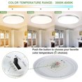 thumbnail image 3 of Depuley 20" Modern Dimmable LED Flush Mount Ceiling Lights with Remote Round Ceiling Light Indoor for Office Living Room Dining Kitchen Bedroom, Bulb Included, 3 of 8