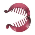 thumbnail image 4 of Unique Bargains 1 Pc Fashion Round Fish Shape Hair Clips Hairdo Clip Wine Red, 4 of 5