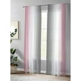 thumbnail image 4 of Abstract Sheer Curtains 84 Inch Long 2 Panels, Gray Pink Gradient Ombre Light Filtering Rod Pocket Semi Sheer Curtains, Sheer Voile Drapes for Living Room Bedroom, 52"x84", 4 of 5