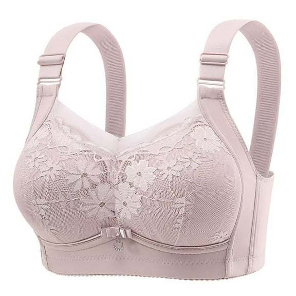FAHXNVB Floral Lace Bras for Women Wireless Full Coverage No Underwire Push Up Everyday Bras Comfortable Supportive Thin Padded Bralette