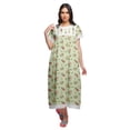 thumbnail image 1 of Moomaya Printed Sleepwear Cotton Ruffled Border Womens Maxi Nightdress, 1 of 5
