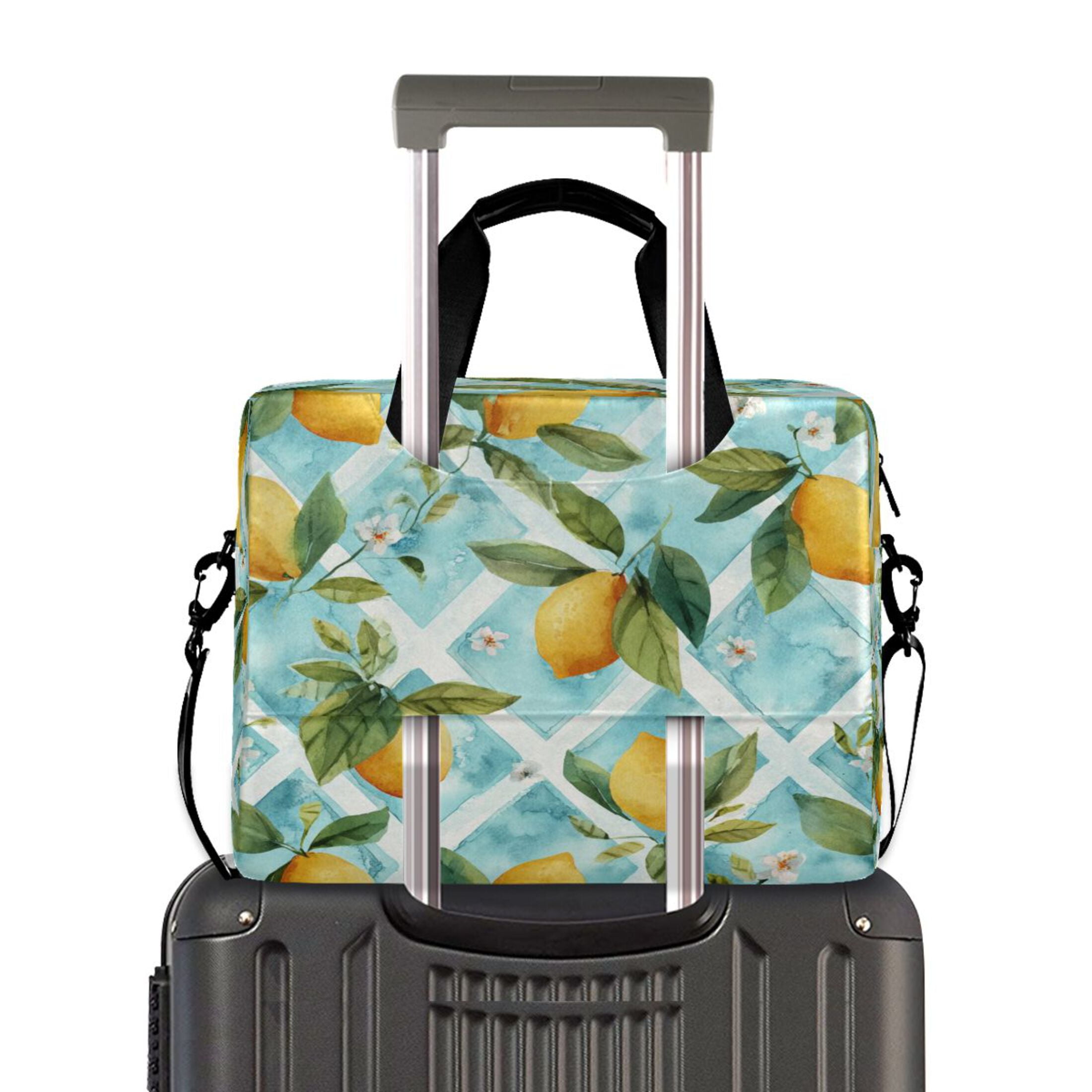 Laptop Bag Laptop Briefcase 15.7 x 3 x 11.8 Inches Laptop Bag Briefcases Laptop Storage Travel Laptop Bag Work Laptop Bag Beautiful Yellow Lemon Pattern