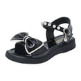 thumbnail image 3 of enyan Little Kids Girls Dress Pumps Glitter Sequins Princess Low Heels Princess Dress Shoes Party Dance Shoes Rhinestone Sandals Dress Shoes For Girls,Black,Size 11.5, 3 of 7