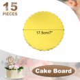 thumbnail image 2 of 15 Pcs Plateau à Gâteau Rond, Base Circulaire de 7 Pouces Assiette à Gâteau Base en Carton Ronde, Or, 2 of 6