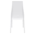 thumbnail image 3 of 37" White Outdoor Patio Solid High Back Dining Chair, 3 of 8