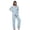 d-313BU2162, variant on MEZZALL Women Flannel Pajama Long Sleeve Button Down Top With Comfortable Pants Soft Cozy Sleepwear For Home Nightwear Trendy 2 Piece Pjs