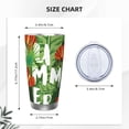 thumbnail image 4 of Fuzoiu Palm Leaves And Tropical Flowers Print 20oz Tumbler, Stainless Steel Vacuum Insulated Car Cup, Insulated Coffee Mug,Travel Mug with Lid,Thermal Cup for Outdoor-Straw Three-piece Set, 4 of 8