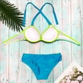 thumbnail image 5 of QURATI Swimwear Swimsuit Bikini Set Swimwear Women Beachwear Brazilian up Green L, 5 of 6